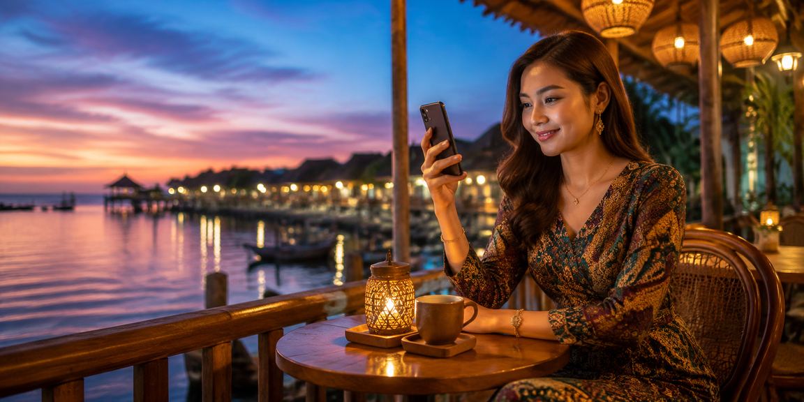 Malaysian mobile casino players with batik patterns and an online slot experience
